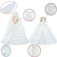 thumbnail image 3 of E-TING White Gorgeous Long Wedding Dress Princess Gown Clothes with Veil for Girl Dolls, 3 of 5