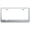 Brushed Chrome, variant on Plain Stainless Steel 4 Hole License Plate Frame (Chrome)