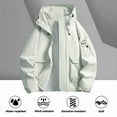 thumbnail image 2 of Xzbqbs Mens Rain Jacket Waterproof with Hood Lightweight Windbreaker Winter Raincoat Water Resistant Warm Insulated Thermal Jacket, 2 of 6