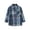 E339 Blue, variant on Curuila Children Boys Shirts With Pocket Long Sleeve Plaid Print Lapel Button Down Shirts For Boys Loose Fit Fashionable Tops Blue Size 2-3 Years