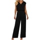 thumbnail image 1 of Tops de Mujer Vestido Casual de Manga Larga Suelta Cuello en V de Manga Corta con Pantalones de Piernas Anchas Set de Pantalones Cortos de Bolsillo, Trajes de Calentamiento de Mujer 2 Piezas, 1 of 6