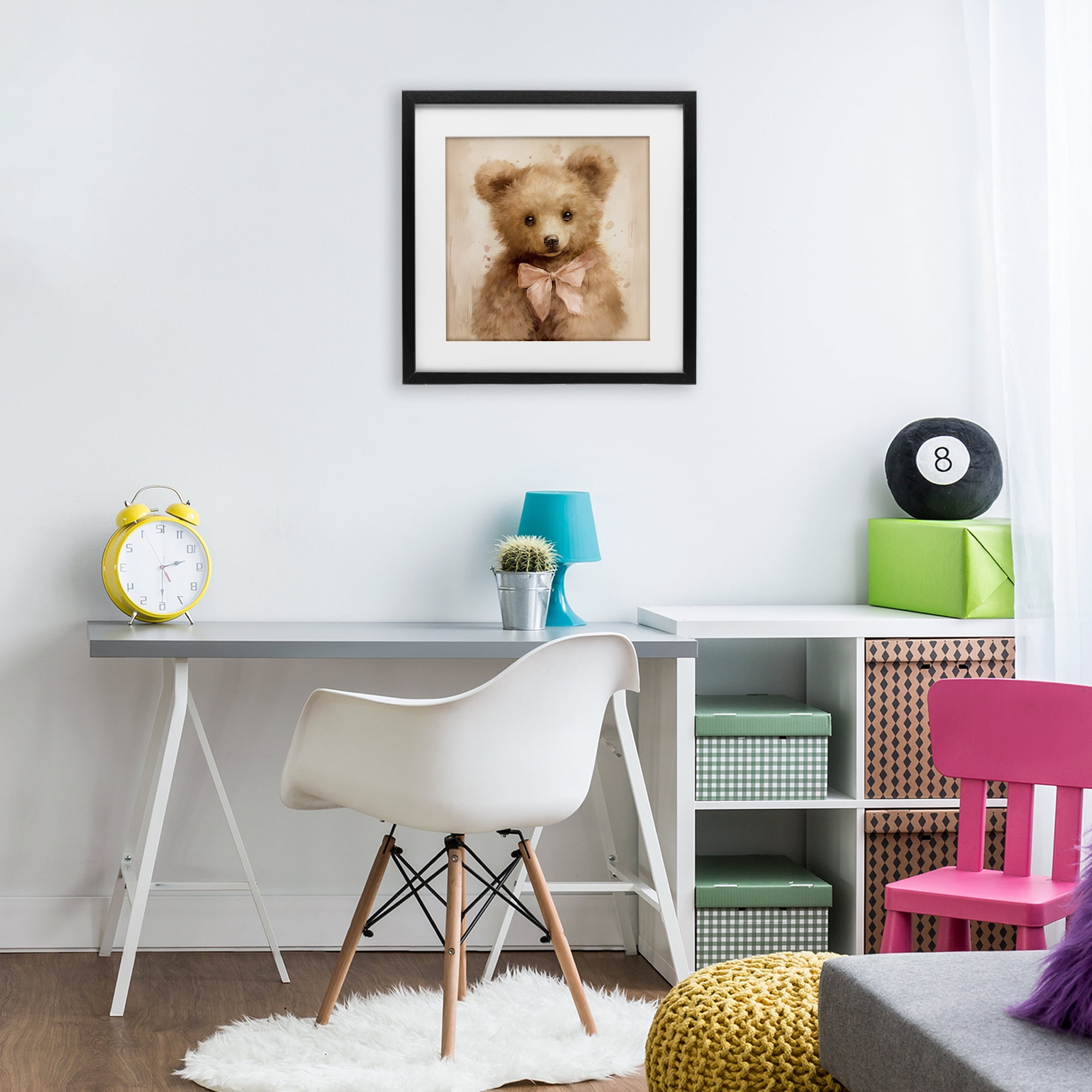 Stupell Industries Little Baby Bear Black Framed Print Under Glass, design by Tina LeCour
