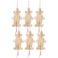 thumbnail image 1 of WHAMVOX 6pcs Unfinished Wooden Clown Doll for Home Decor with Interactive Entertainment for Parents, 1 of 6