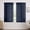 Navy Blue, variant on MKHILL Blush Pink Crushed Sheer Curtains 72 inch Length 2 Panels Set, Rod Pocket Voile Drapes for Sliding Glass Door French Door, Semi Sheer Window Treatment, Each 42" W x 72" L