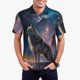 thumbnail image 1 of Balery Night Sky Wolf Camisa Polo de Hombre con Estampado, de Manga Corta y Tejido Medio, Camisa Tipo Golf Polo-4X-Large, 1 of 6