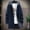 Navy, variant on Turilly Men's Solid Color Hooded Jacket Windbreaker Mid-length Hooded Jacket Casual