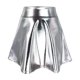 thumbnail image 2 of TaTaai Women Solid Color Shiny High Waist Mini Skirt Stretchy Fabric Soft Machine Washable No Fading Versatile Daily Party Street Casual Wear Above Knee Skirt Gift, 2 of 5