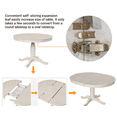 thumbnail image 5 of 5 Piece Modern Solid Wood Dining Room Set with 4 Chairs, Simple Style Kitchen Table Set with Table and 4 Cross Back Chairs, Round Table with Chairs for Dining Room (Antique White), 5 of 8