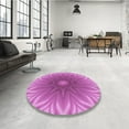 thumbnail image 4 of Ahgly Company Machine Washable Indoor Rectangle Transitional Neon Pink Area Rugs, 3' x 5', 4 of 7