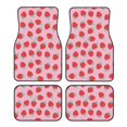 thumbnail image 1 of Honeii Hand Drawn Strawberry Print Car Foot Mat Four-Piece Set - Front & Rear Universal Car Floor Mats for SUVs, Trucks, Sedans, 1 of 7