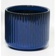 thumbnail image 1 of Blue Striped Ceramic Planter, 1 of 1