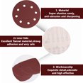 thumbnail image 2 of EeaseCA 25PCS 8 Hole 5 Inch Hook and Loop Sanding Discs 40 Grit Sandpaper Circular Pads, 2 of 7