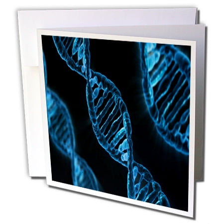 Print Photo Card - 3dRose Print of Macro Photo Of DNA Strand - Greeting Cards, 6 by 6-inches, set of 12