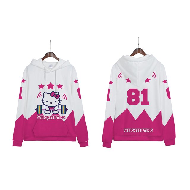 Cartoon Cute Sanrio Perimeter Printed Clothes Japanese Style Second-Dimension Sweatshirt Autumn and Winter Instagram Style for Young Students
