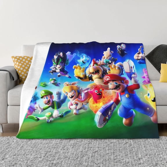 Saiise Mario Bh Throw Blanket 40"x30" ,Soft Lightweight Cozy All Season Blanket for Bed,Couch,Car