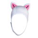 thumbnail image 3 of Gorro de buceo con orejas de gato, gorro de natación térmico de neopreno de 3 mm, gorro de surf para Blanco Rosa Línea Negra, 3 of 9