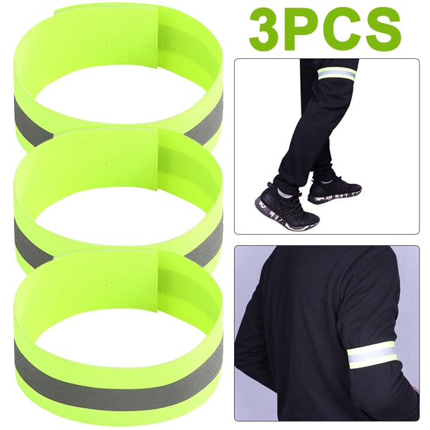 JShteea Seguridad Reflectante Poliéster Transpirable 3 Uds. para Aventuras Al Aire Libre (verde)