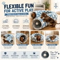 thumbnail image 3 of Dachshund Tunnel Bed, 3 in 1 Foldable Plush Burrow Pet Cave，Purple, 3 of 7