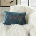 thumbnail image 4 of Nourison Sofia Teal Decorative Throw Pillow , 14" x 20", 4 of 5