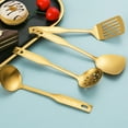 thumbnail image 5 of Wok Spatula and Ladle, Skimmer Spoon, Slotted Spatula - 304 Stainless Steel Kitchen Utensils Set, 4-Pieces Cooking Tools,Wok Accessoriesgolden, 5 of 6