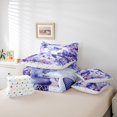 thumbnail image 6 of jejeloiu Cartoon Turtle Bedding Comforter Set 7 Pieces,Wpurple Butterfly Coral Full Bedding Set,Watercolor Splashing Ink Fitted Sheet Flat Sheet For Girls,Lightweight Bedroom Decoration Reversible, 6 of 8