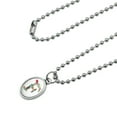 thumbnail image 2 of Letter F Floral Monogram Initial Antiqued Oval Charm Pendant with Chain, 2 of 4