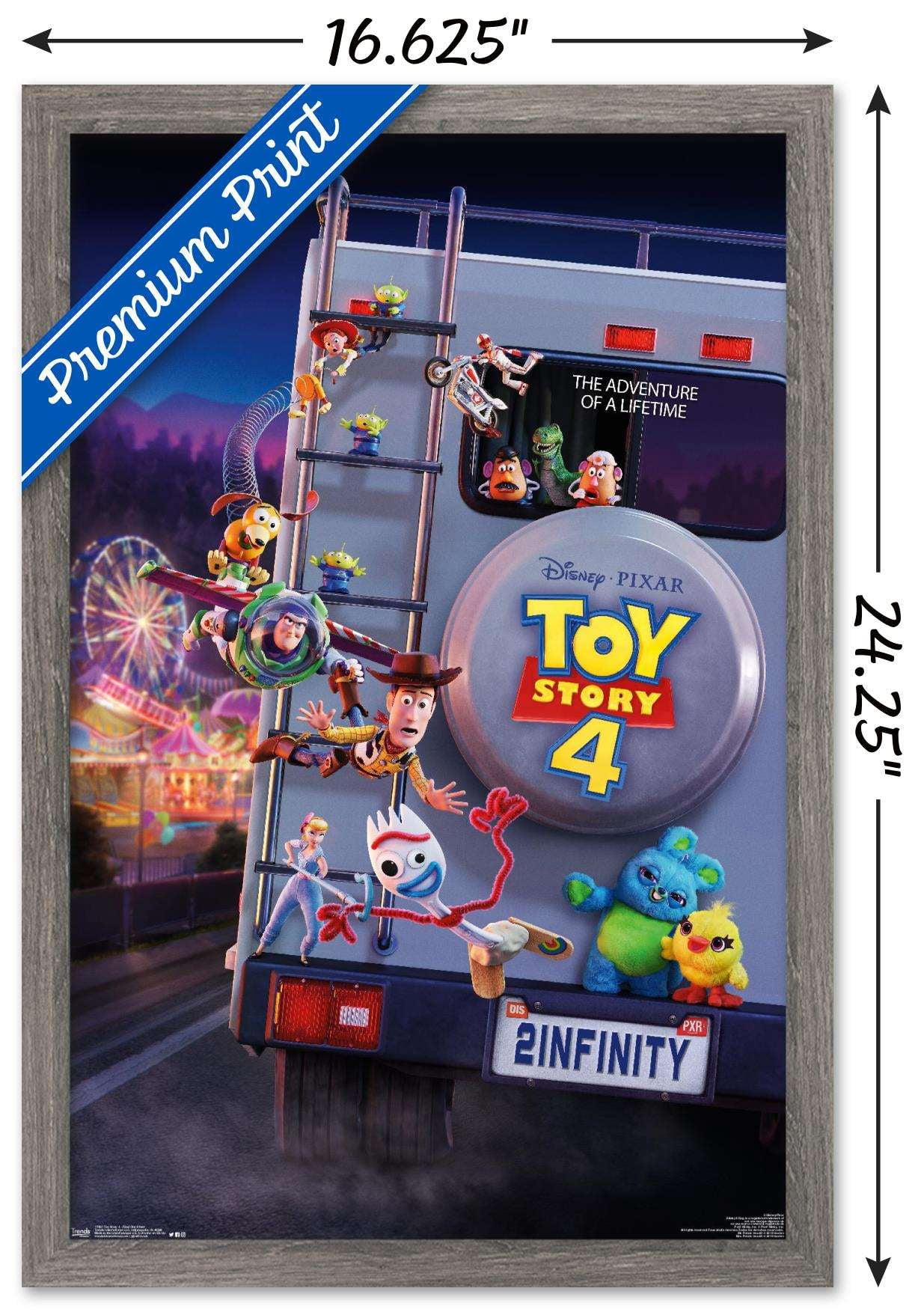 Disney Pixar Toy Story 4 - Final One Sheet Wall Poster, 14.725" x 22.375", Framed
