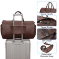 thumbnail image 3 of Bolsa de ropa Modoker convertible de piel impermeable marrón, 3 of 7