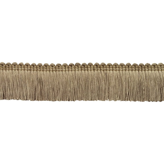1 1/2" (3.5cm) Basic Trim Collection Brush Fringe Trim # 0150SB,, Dark Sand Beige #A8 Sold By The Yard (36"/3 ft/0.9m)