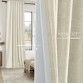 thumbnail image 5 of Top Finel 100% Blackout Linen Pleated Window Shades, Cream 52" x 90", 5 of 9