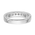 thumbnail image 5 of Solid Platinum Eleven Stone Diamond Channel Set Wedding Band Ring Size 5.5 (.22 cttw.), 5 of 8