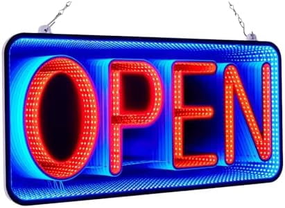 Extra Large LED Open Sign - Ultra Bright, Animated, Remote Control
