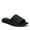 Black, variant on Dearfoams Women's Beatrice Microfiber Velour Shower Slide House Slipper