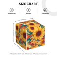 thumbnail image 4 of Balery Diamond Bohemian Sunflower Porta Pañuelos de Cuero con Estampado – Funda Moderna Cuadrada para Caja de Pañuelos, Dispensador 5x5x5'', 4 of 7