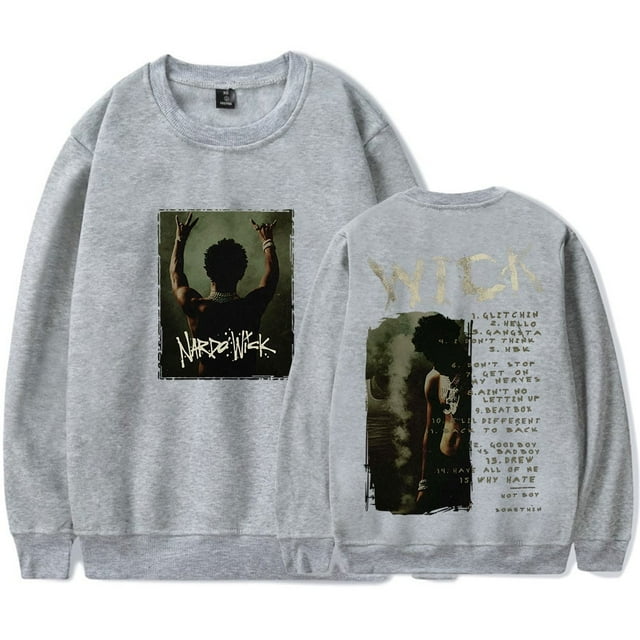 Nardo Wick Tracklist Tee à Manches Longues 2025 Tour Merch Femmes Hommes HipHop Mode Urbaine Chandails en Molleton
