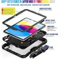 thumbnail image 6 of Case for iPad (A16) 11th Generation 11 Inch 2025, iPad 10th Generation 10.9 inch 2022 Shockproof Cover with Screen Protector Pen Holder Stand and Shoulder Strap Stylus Pen, 6 of 6