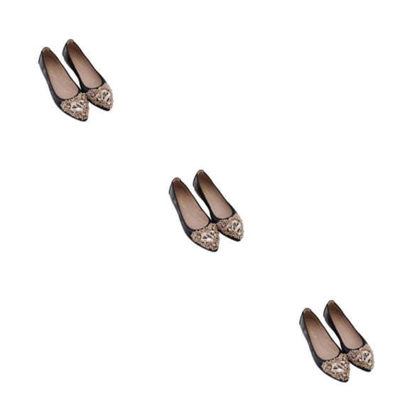 Sonducket par de mocasines de diamantes de imitación para mujer, zapatos de fiesta para niñas, zapatos de Ballet, toboganes de baile, calzado Type1 NO1