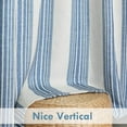 thumbnail image 6 of DriftAway Chris Vertical Striped Pattern Linen Blend Lined Thermal Insulated Blackout and Room Darkening Linen Curtains for Farmhouse Printed 2 Panels 52 Inch by 102 Inch Jean Navy, 6 of 8