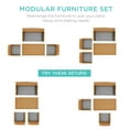 thumbnail image 3 of Best Choice Products 4-Piece Outdoor Wicker Patio Conversation Furniture Set w/ Table, Cushions - Natural/Cement Gray, 3 of 8