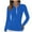 Blue, variant on Workout Tops for Women Quarter Zip Lapel Neck Long Sleeve Breathable Athletic Tops for Golf Baseball