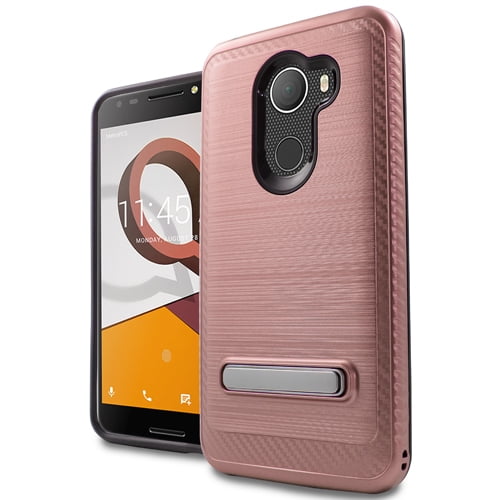 Pink Metallic Shield Kickstand Case For TMobile REVVL Phone Walmart