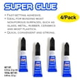 thumbnail image 4 of BAZIC Super Glue 3g/0.10 Oz, Small Tube Clear Adhesive Fluid Liquid Bonding for Office & (4/Pack), 144-Packs, 4 of 7