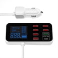 thumbnail image 2 of Cargador de Coche USB de 40W y 8 Puertos QC3.0 PD Tipo C Cargador de Teléfono Rápido con Pantalla LED Cargador USB Múltiple, 2 of 5