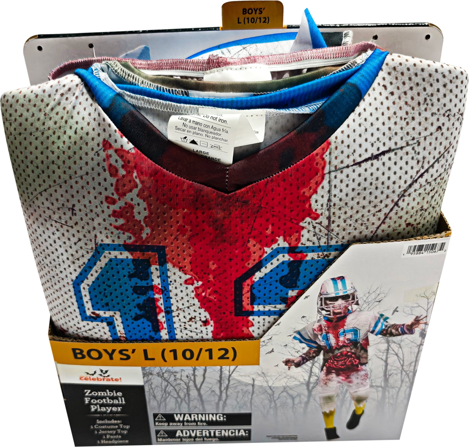 Zombie Football Player Halloween Costume for Children, Boy's Size M (8), by Way to Celebrate