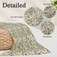 thumbnail image 3 of Vintage Flowers Throw Pillow Covers, Spring Yellow Green Floral Country Leaves Birds Soft Breathable Pillow Cases with Invisible Zipper, Small Pillowcases for Couch Bed Sofa Chair 16x24 Inches, 3 of 9