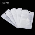 thumbnail image 3 of Uxcell 6.3x3.5" Holographic Bags, 100 Pack Aluminized Plastic Resealable Storage Bags for Small Things, White, 3 of 5