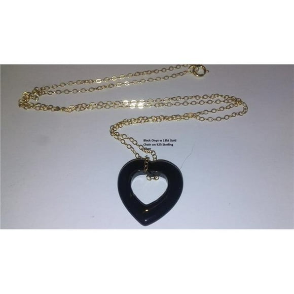 Designer Jewelry BLACKHEART Black Onyx Heart Pendant