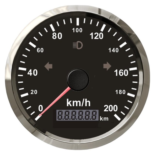 125KMH 85mm meter Gau Pulse meter 200KMH Odometer Pulse Signal With Indication Light For Gasoline 12V 24V ,Universal Compatibility