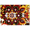 thumbnail image 1 of Metal Light Switch Plate Cover Colorful Black Red Mandala Flower Tile Pattern MDL023, 1 of 13