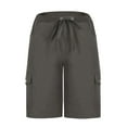 thumbnail image 7 of Women's Athletic Shorts High Waisted Running Short Shorts With Pockets Loose Casual Dressy Ladies Baggy Cargo Shorts Pants For Hiking, 7 of 7